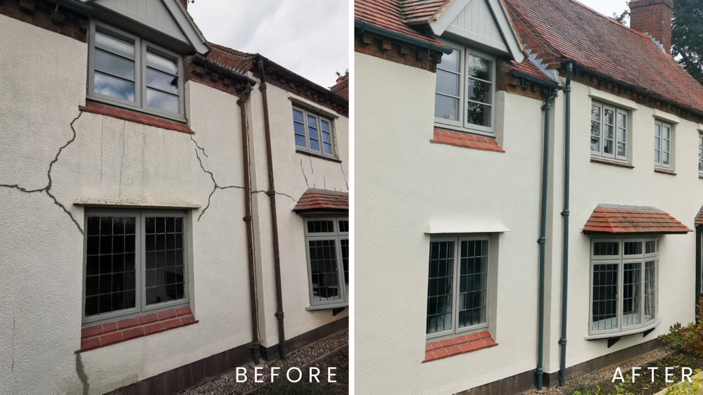 Cracked render repair